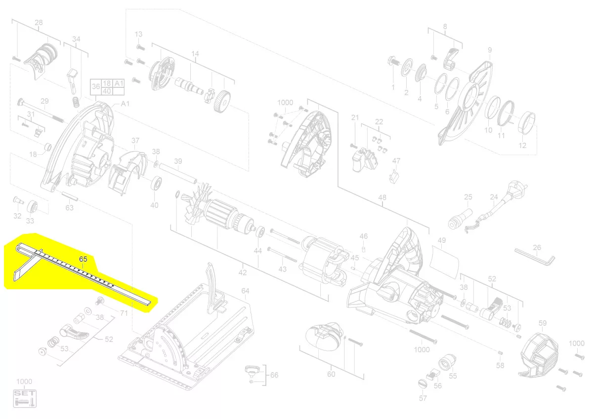 butée parallèle réf. 4931436322 AEG